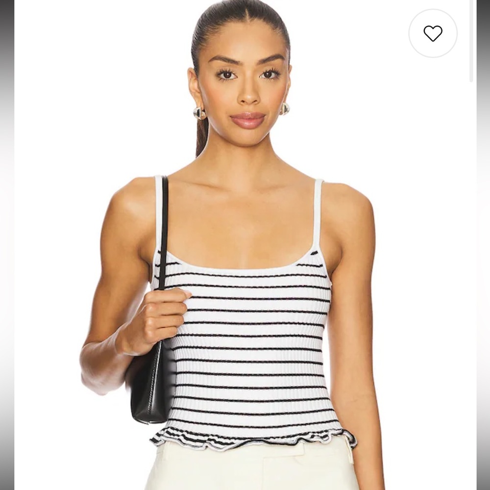 Chic Striped Ribbed Tank Top
